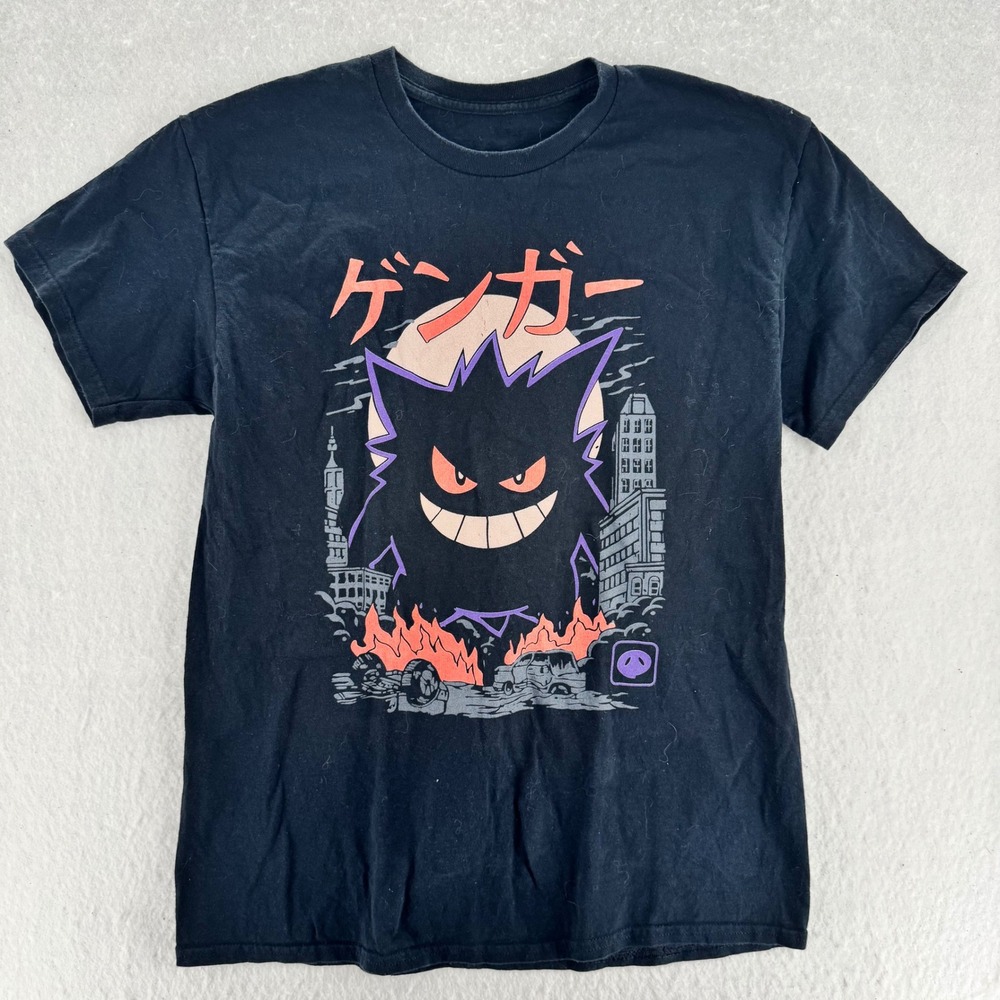 Pokemon - Gengar Kaiju Graphic T-Shirt - Black - Medium - Mens